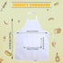 SATINIOR Sublimation Bib Blank Kitchen Aprons with Pockets Unisex White Cooking Kitchen Apron for Restaurant Home...